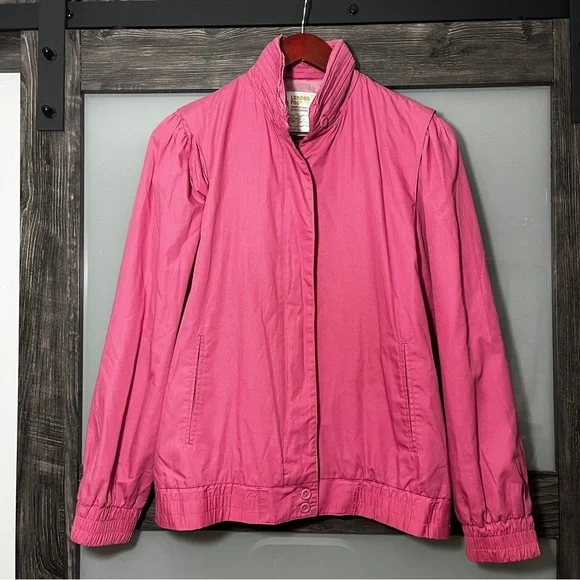 Vintage 80's London Fog Women's Pink Members Only Jacket Size 9/10 Retro - Picture 1 of 10